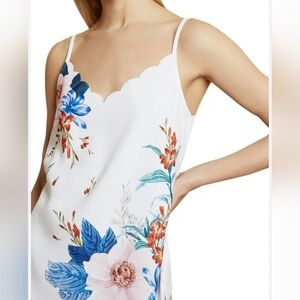 Ted Baker White Floral Scalloped Chemise
